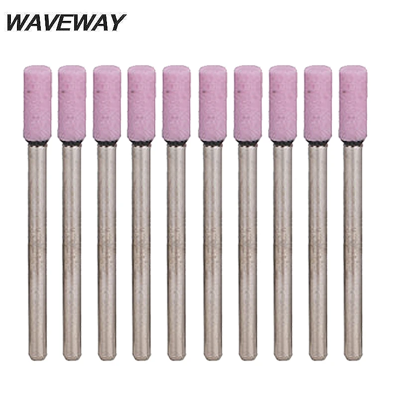 WAVEWAY 10pcs/set 3*4mm Abrasive Mounted Stone For Dremel Rotary Tools Grinding Stone Wheel Head