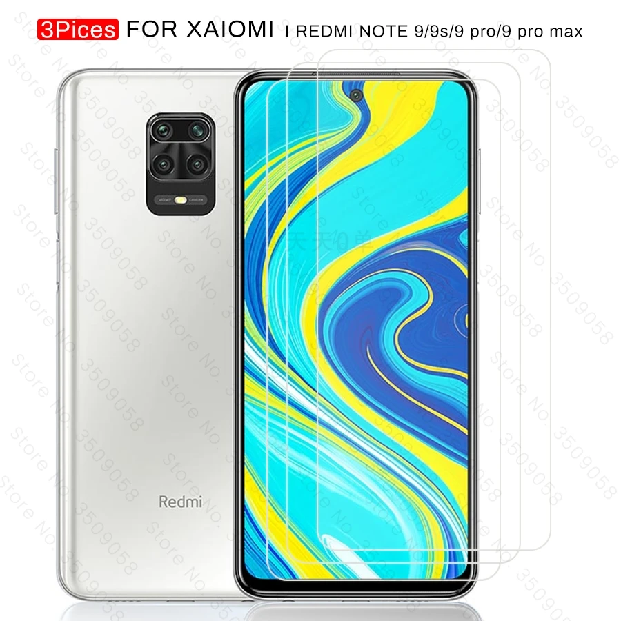 Стекло для xiaomi redmi note 9 pro poco x3 3 шт. защитные стекла readmi 9s redmy 9a 9c a c a9 c9 защитная