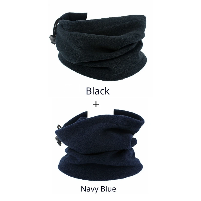 Black and Navy 1 шт., 3 в 1, шапки унисекс, лыжный снуд, шарф для женщин и мужчин, теплый флисовый шарф, снуд для шеи, теплая маска для лица, зима, весна - Цвет: Black and Navy