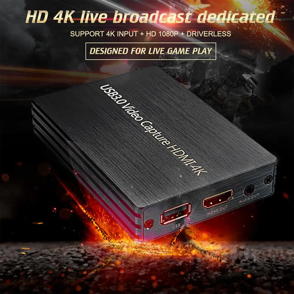 Карта захвата 4K HDMI для игр USB 3 0 1080P надежная портативная карта потокового