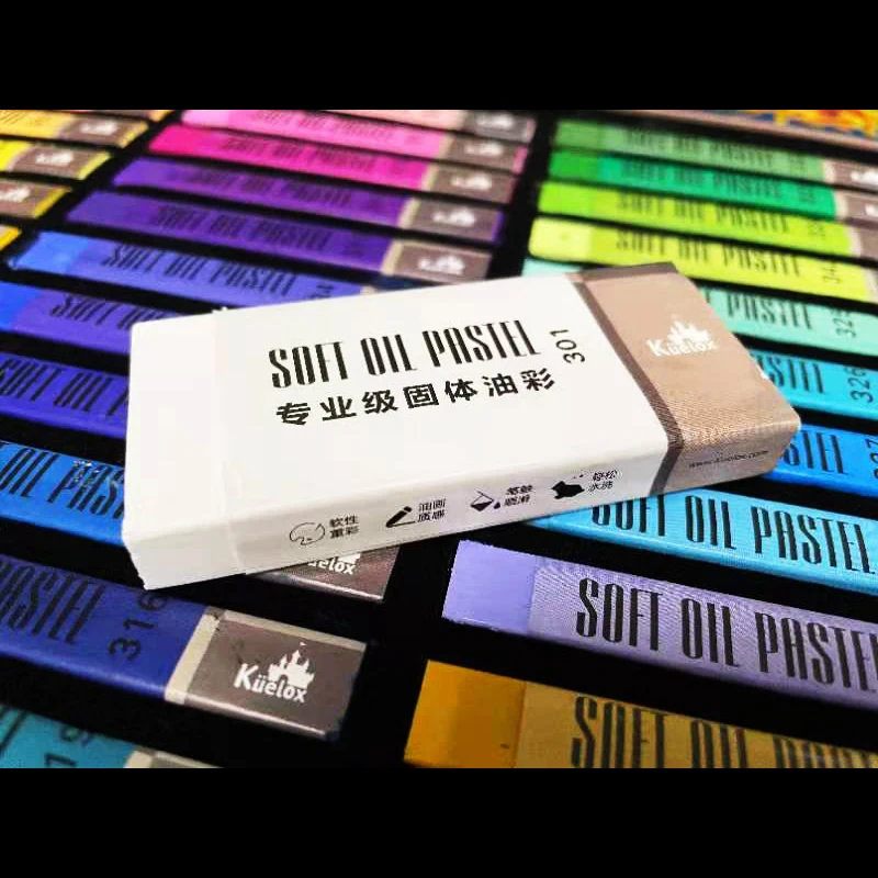 Kuelox 48 Colors Solid Oil Paint Kit Portable Professional Oil Paint Artistic Painting Art Supplies for Scratching Cover Dyeing