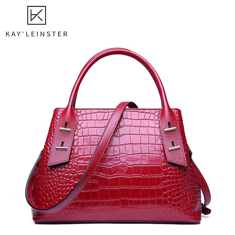 

Crocodile Printed Genuine Leather Women Handbag Large Capacity Famous Brand Female Tote Bag Cross Body Shoulder Ladies Bag Sac