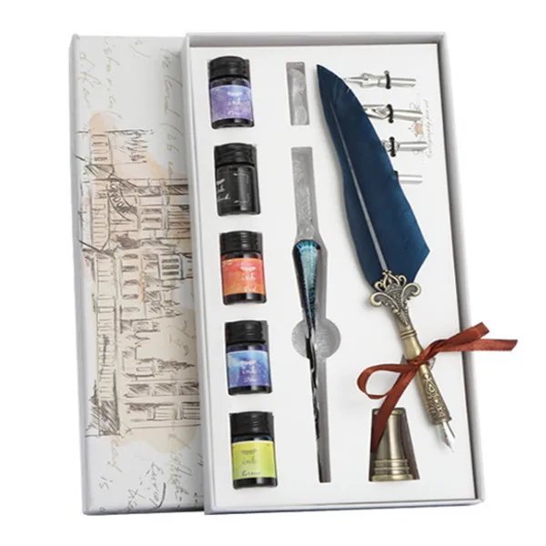 Skup Gorący długopis z pióra szklany atrament do długopisów Mercury Sky Dip kryształowy długopis uczeń ręcznie gradient netto czerwona farba pióro do kaligrafii piśmienne