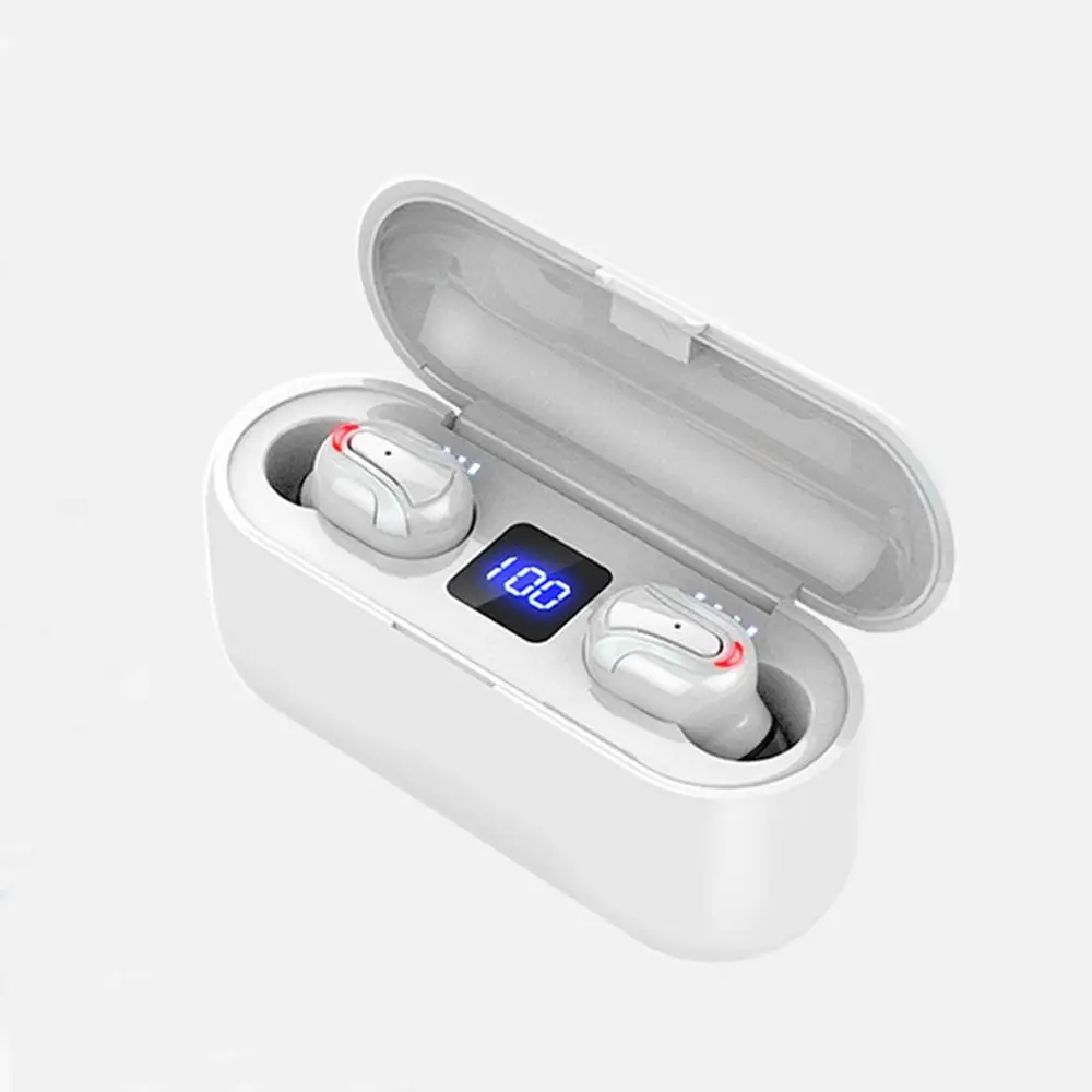 Музыкальные беспроводные наушники, Спортивные Беспроводные Наушники Bluetooth 5,0, наушники TWS, мини наушники, водонепроницаемая гарнитура - Цвет: White Sport Headset