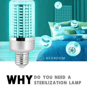 

40W UV Germicidal Lamp UVC Corn Sterilizer Smart Timing LED UVC Bulb E27 Household Ozone Disinfection Light Bulbs