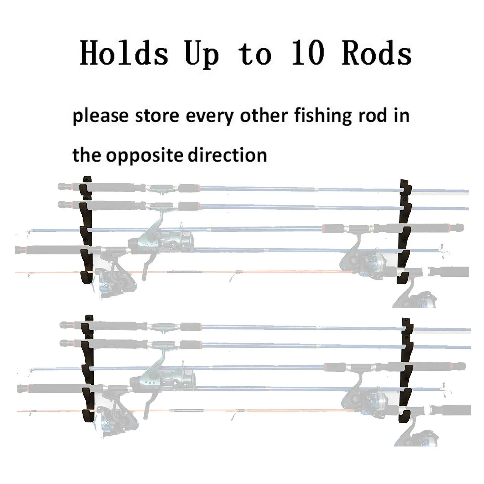 4 шт/лот держатель удочки/стойка-настенное крепление 10 удочек стойка держатель для снастей