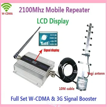 

ZQTMAX 3G Signal Booster 2100 WCDMA UMTS Mobile Phone Cellular Signal Amplifier 3g Repeater with outdoor yagi Antenna
