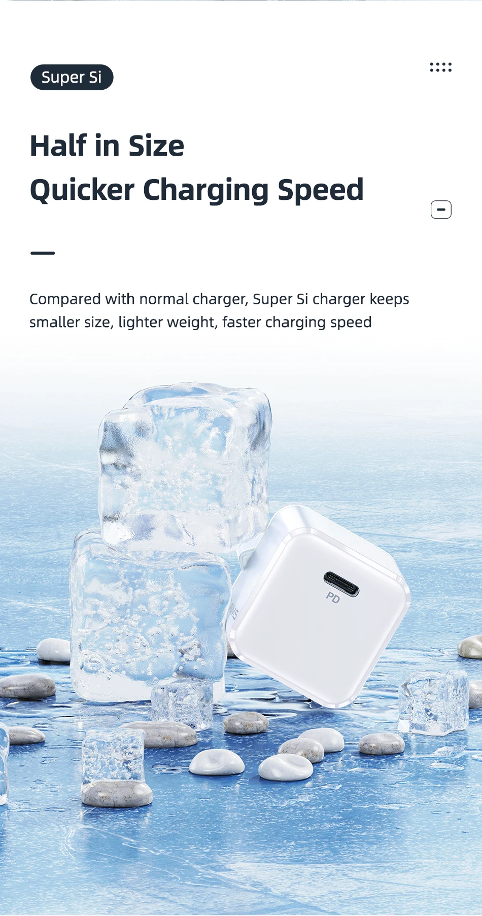 USAMS Super Si 25W PD Charger Super Fast Charger QC 3.0 2.0 USB Type C Charger 43 H31f2fc2df15f42f7909b8c197b56ebdeO