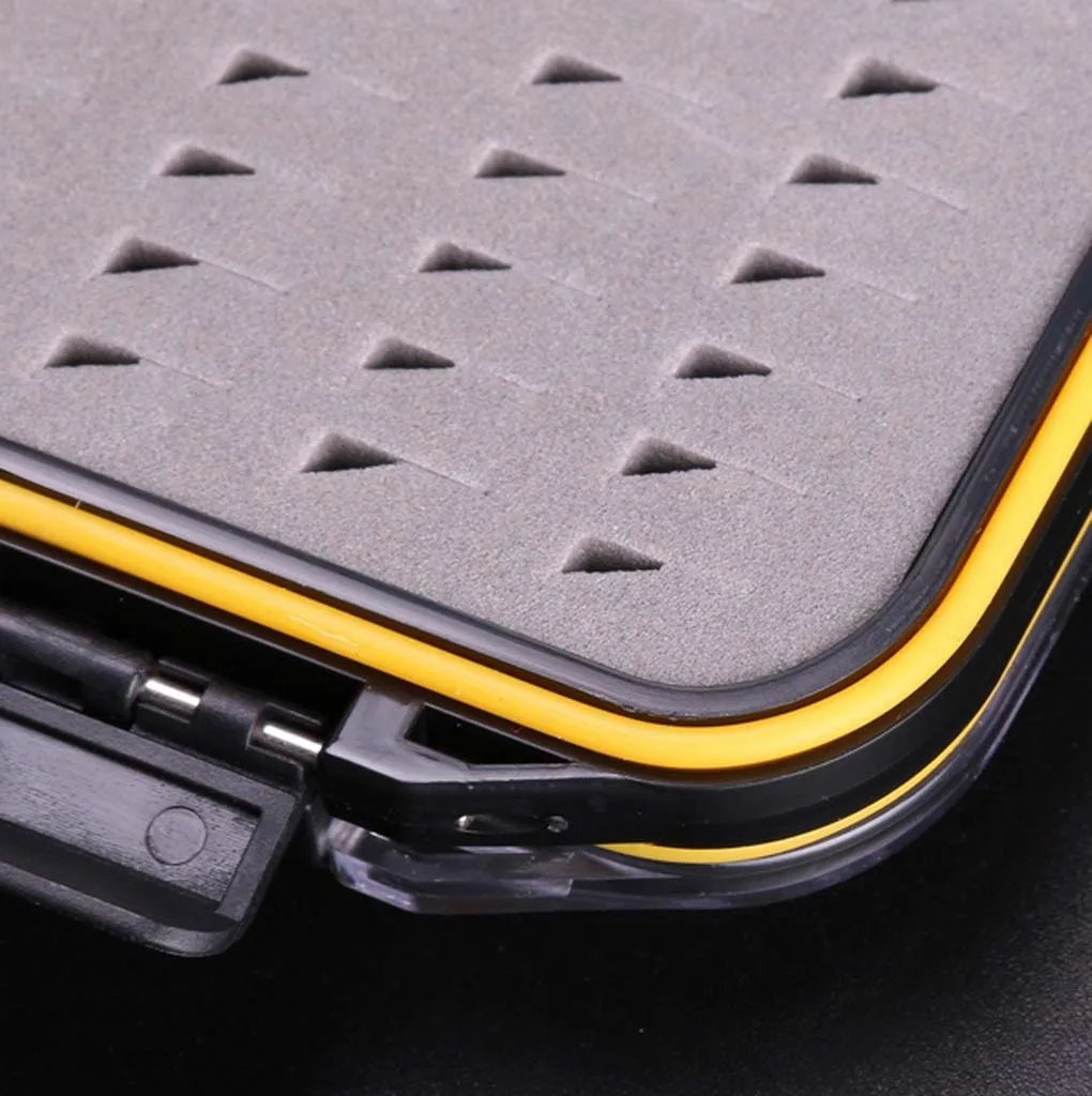 2 Pcs Pocket Size Double Layers Waterproof Nymph Dry Wet Flies Hook Fishing Fly Box Fishing Tackles Box Case Container Pesca