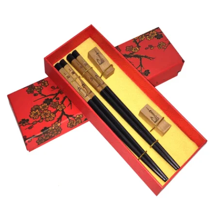 Нескользящие палочки из сплава для суши Хаши, китайские деревянные специальные палочки с узором, набор палочек для еды, бизнес Подарочная коробка LF803 - Цвет: 2 pairs style 3