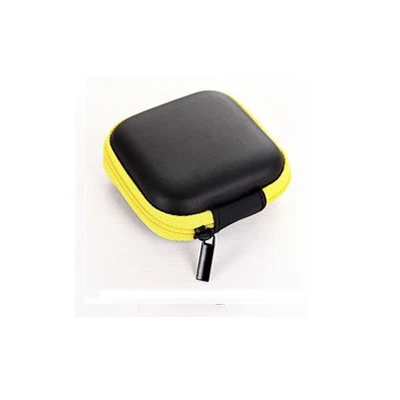 Горячая мини молния Жесткий чехол наушники из искусственной кожи сумка для хранения защитный USB кабель органайзер, портативные наушники - Цвет: Цвет: желтый