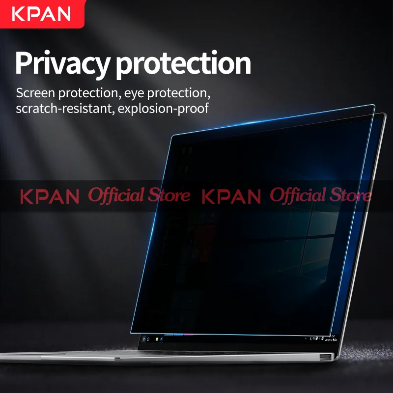Anti-peeping Vidro Temperado Filme Protetor Privacidade Filtro de Tela Anti-brilho Fit para Laptop Lenovo Dell Acer 13 em 14 em 15 em 17in 16:9 - Imagem 2
