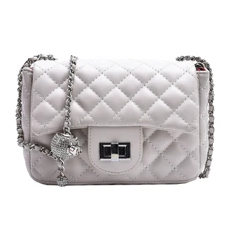 

Fashion women bag solid color PU leather women's Square chain Shoulder Messenger Bag bags for women 2020 bolsos para mujer