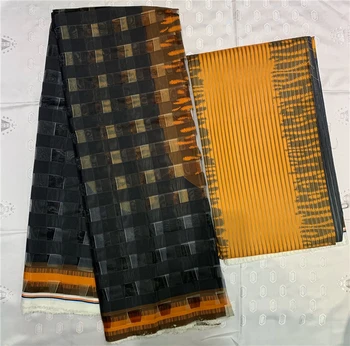 

Modal Organza Satin Silk Fabric African Soft Wax Print Fabric 2 yard chiffon 4 yard audel modell Imitated Ankara Fabric 010537
