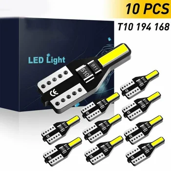 

10pcs T10 LED License Plate Light Bulbs 6000K Bright White 168 2825 194 10X 12V