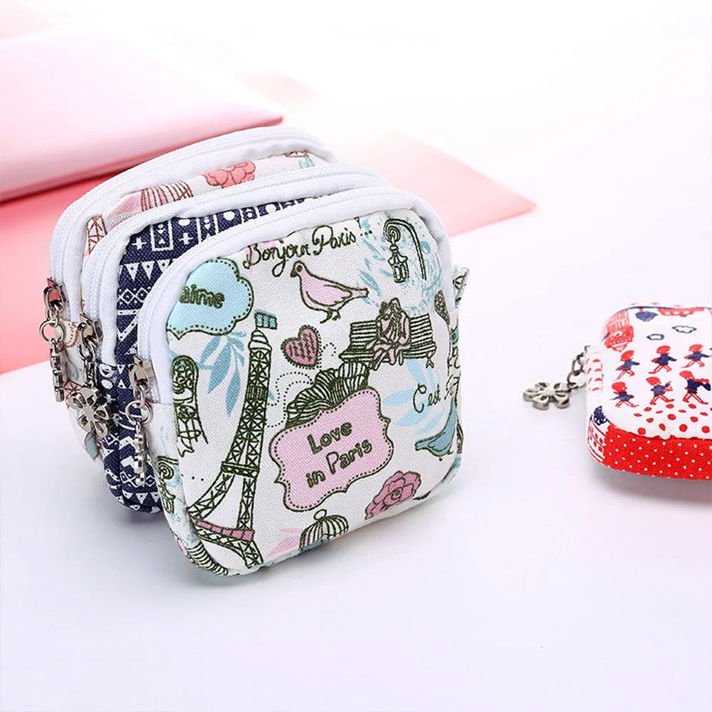 

Women Girl Cute opaque Sanitary Pad Organizer Holder Napkin Towel Convenience Bags cartoon zipper porte monnaie femme sac a main
