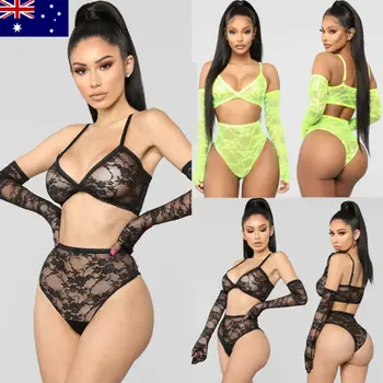 

Womens Sexy/Sissy Lingerie Lace Babydoll G-String Thong Underwear Nightwear