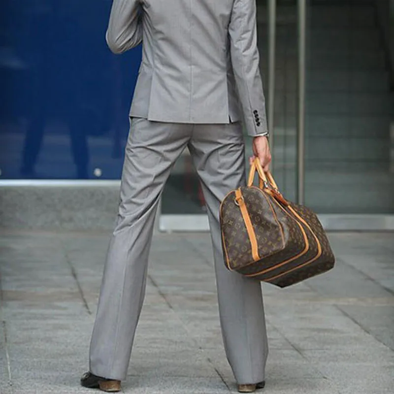 Spring and Summer New Men's Micro-bell pants Business Casual Korean version of Slim trousers Men's Solid color Non-iron trousers