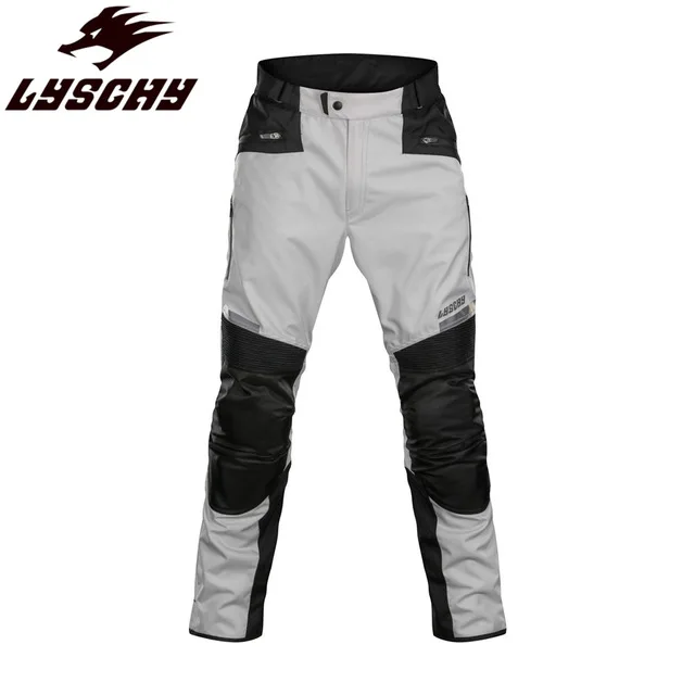 Pants Grey LYSCHY лето зима водоонепроницаемая мотоциклетная крутка мотокросса костюмы, куртки, брюки Защитная Экипировка Броня мото брюки костюм одежда - Цвет: Pants Grey