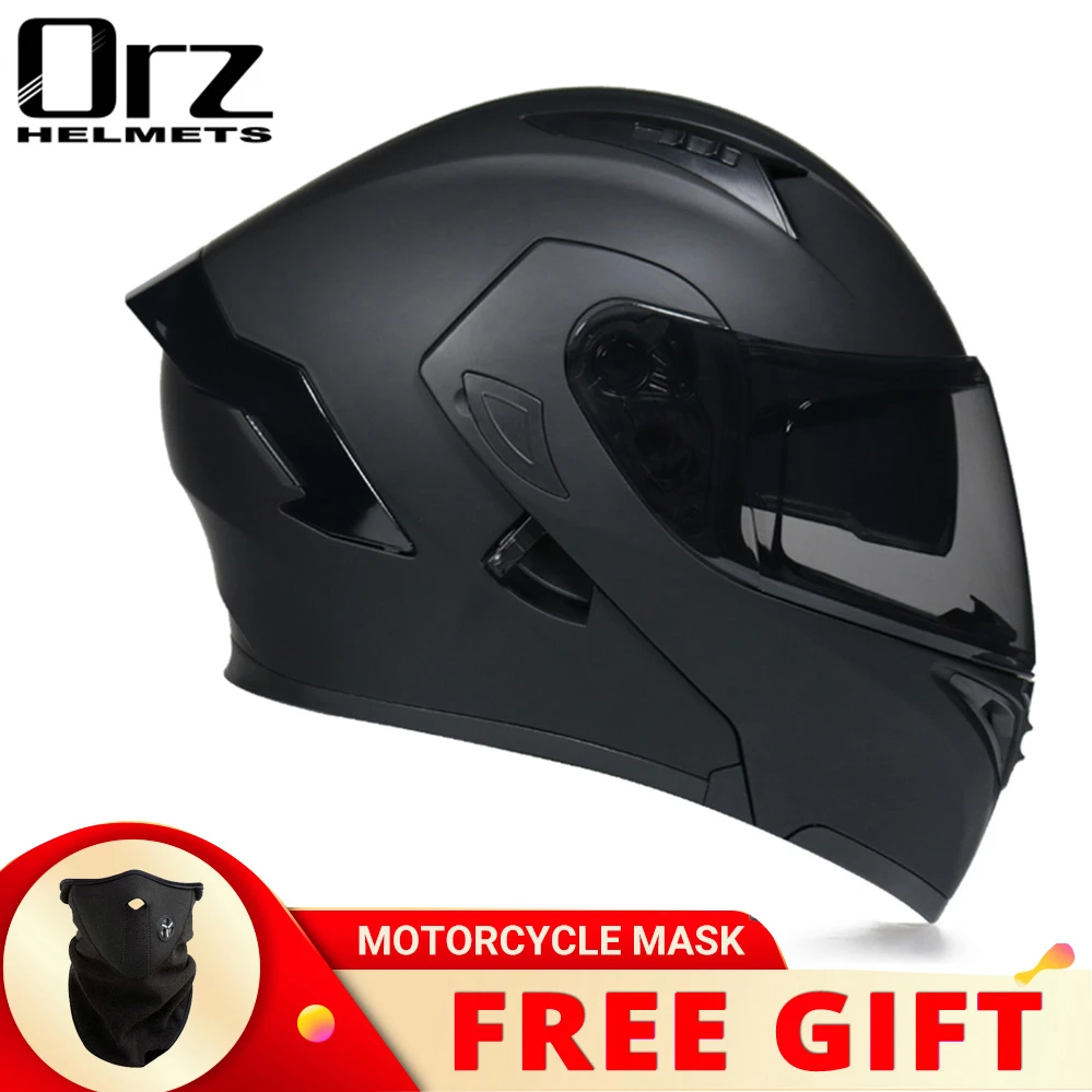2022 New Orz Matte Black Professional Racing Motocross Helmet Men Full