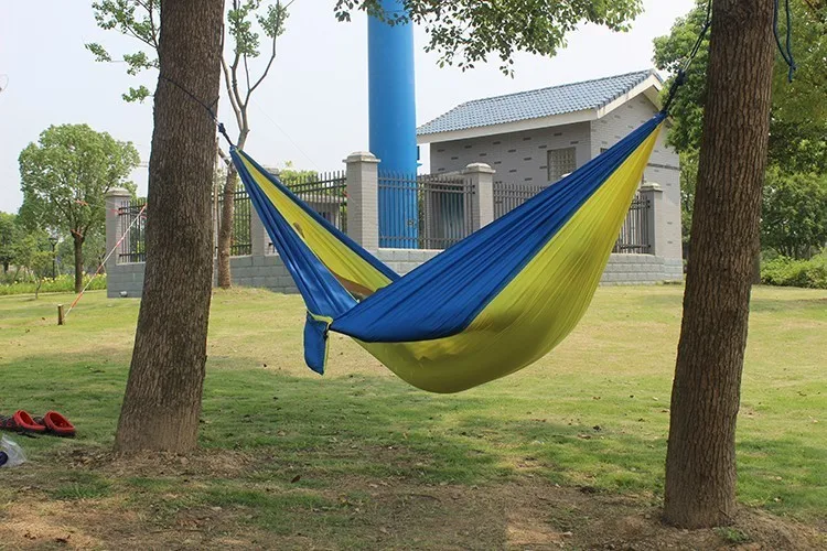Гамак для выживания на открытом воздухе для кемпинга, переносная кровать для сна на дереве для 1-2 человек, прочный подвесной камуфляж Hamak, 270*140 см