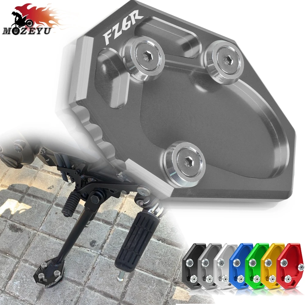 

For YAMAHA FZ6R Motorcycle Side Stand Enlarge Extension Pad Kickstand Sidestand Plate FZ 6R 2015 2010 2011 2012 2013 2014 2009