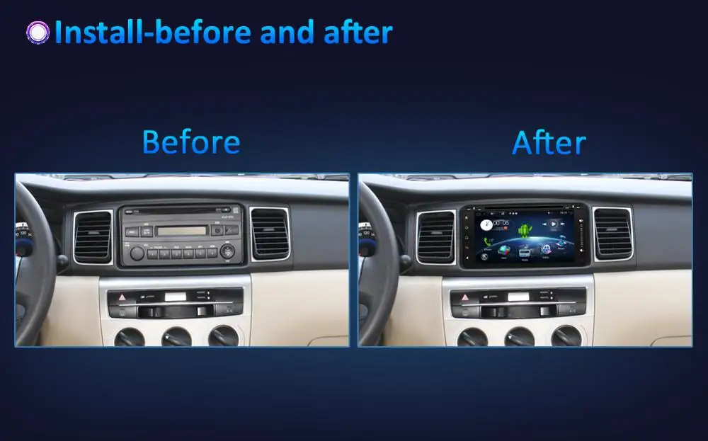 Best Octa Core Android 9.0 For Toyota Car DVD Player 200*100mm with Wifi BT SWC RDS FM AM Support DAB+ OBD 4G Double Din 32G ROM 5