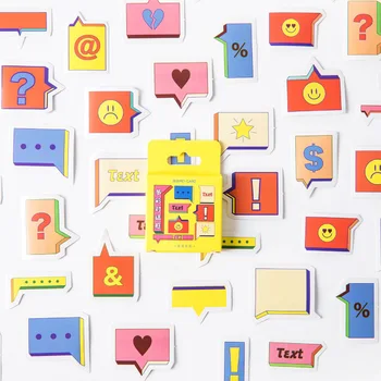 

46 Pcs/set Kawaii Journal Stickers Cute Colorful Dialog Series Stickers Scrapbooking Diary Decoration Stationery Stickers