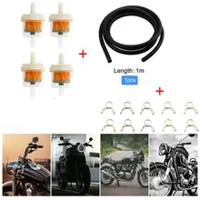 

15pcs/set Universal Inline Fuel Petrol Filter Clips With Hose Pipe Quad Dirt Motorbike Replacement Accessories
