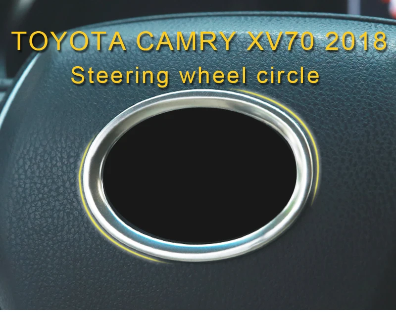 Carманго для Toyota Camry XV70 Авто Стайлинг рулевое колесо логотип круглая крышка отделка рамка наклейка интерьерные аксессуары