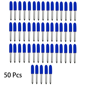 

50pcs Cutting Plotter 60 Degree Titanium Coated Carbide Flat Bottom PCB Engraving Bit CNC Tungsten Steel Cutting Blades