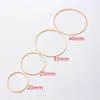 20 Pcs/Lot KC or anneaux pour bricolage boucles d'oreilles faisant rond cercle boucle d'oreille pendentif bijoux accessoires résultats 20mm 25mm 35mm 40mm ► Photo 2/6