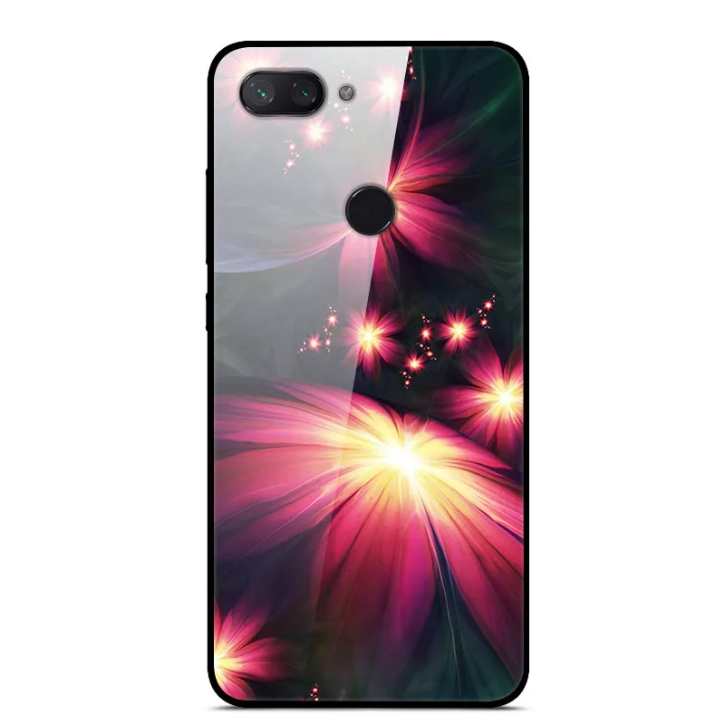 50 Чехол из закаленного стекла для Xiaomi Redmi 6, чехол с изображением планеты космоса, стеклянный чехол на заднюю панель для Xiaomi Redmi 7, 6, A, 7A, 6A, чехол для телефона Redmi6 - Цвет: 50