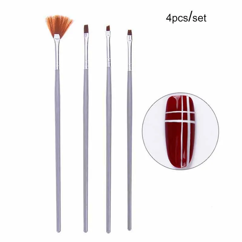 12/5/3/1PCS Nail Art Liner Painting Pen 3D Tips DIY Acrylic UV Gel Brushes Drawing Flower Line Grid French Design Manicure Tool