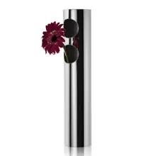 Ваза для цветов из нержавеющей стали цилиндрическая ваза для домашнего отеля настольная небольшая ваза сушеные цветочные композиции мебель украшения серебро