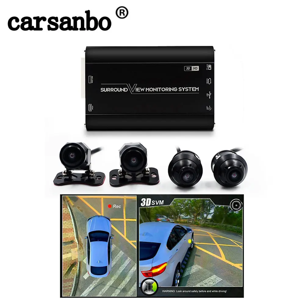 360 Degree recording System Surround View Monitoring with Front Rear Left Right Camera Bird View Parking Car DVR Universal 360 Degree recording System Surround View Monitoring with Front Rear Left Right Camera Bird View Parking Car DVR Universal