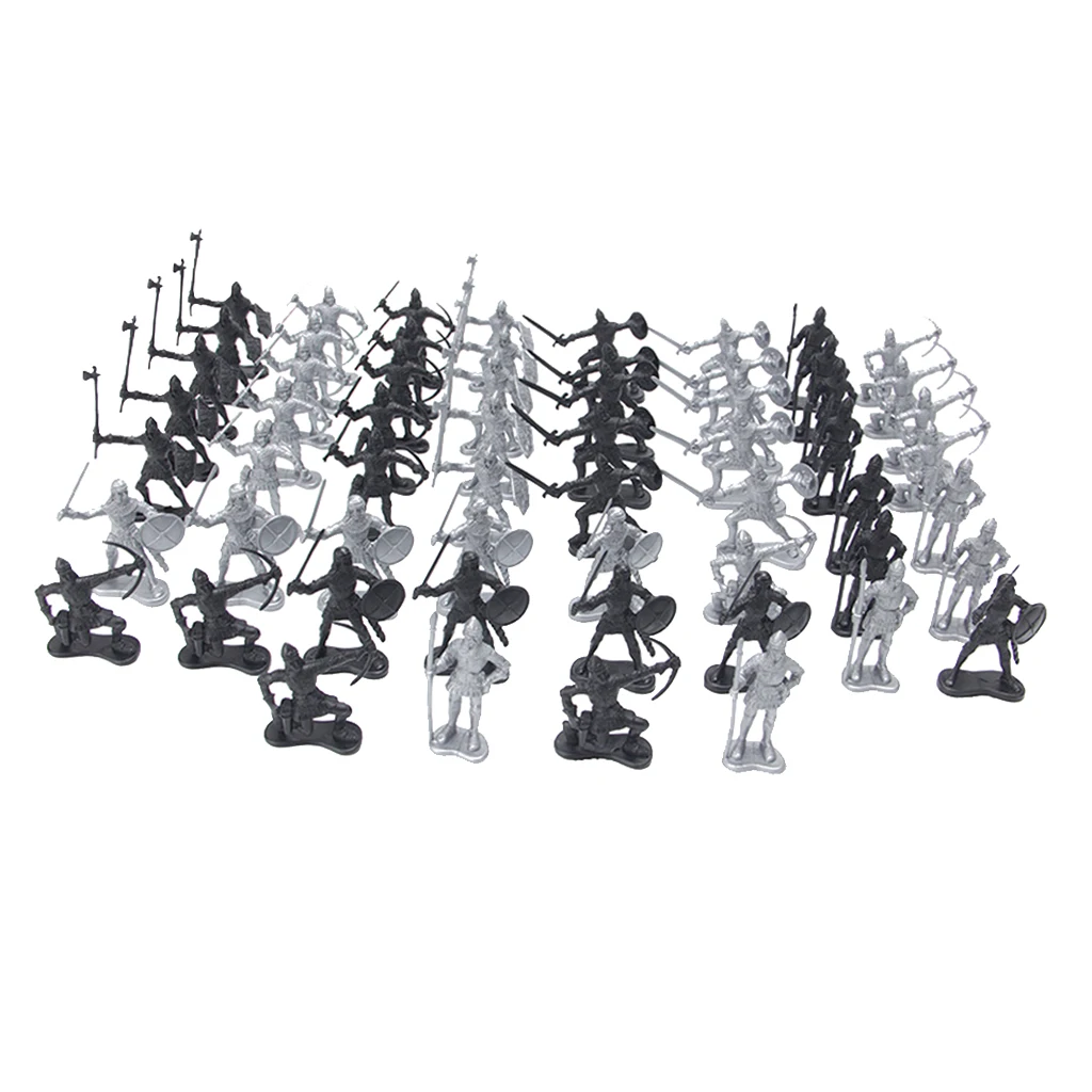 Medieval Toy Knights Catapult Soldiers Model  Figures Playset History