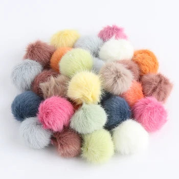 

Pompom 35mm Big Fluffy Fur Pompon Soft Artificial Otter Hair Ball Colors Pom Pom DIY Shoes Hats Bags Clothing Accessories 10PCS
