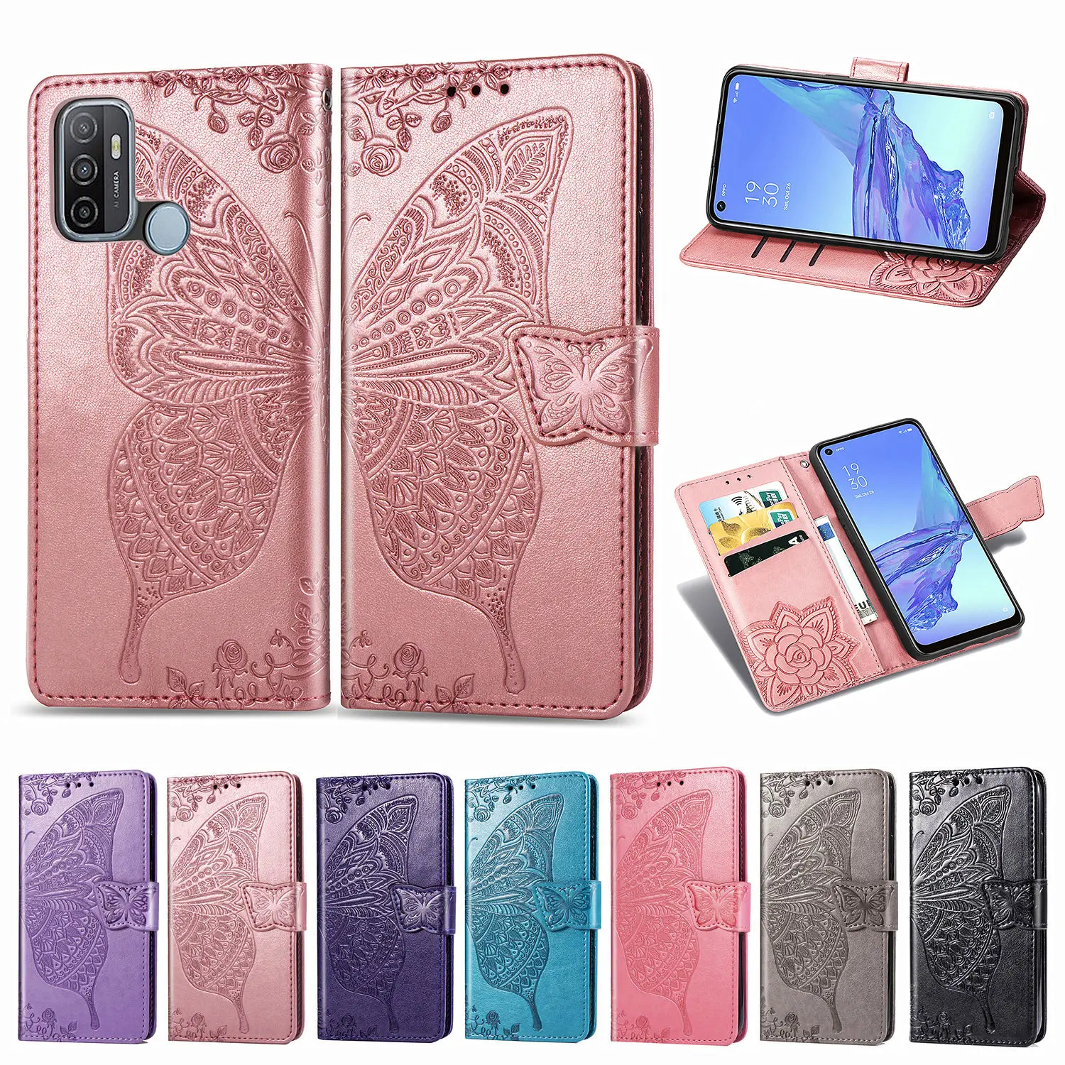 mvced Cover per OPPO Reno 8 5G (6.4 pollice),Flip Custodia Caso Libro