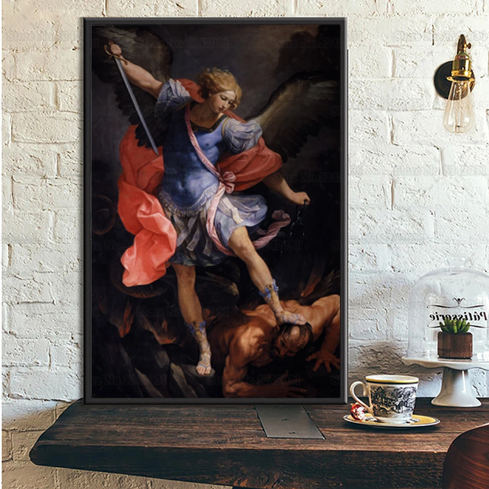 Guido Reni Архангел Майкл победитель сатана 5D DIY Стразы мозаика Алмазная картина подарок украшение дома