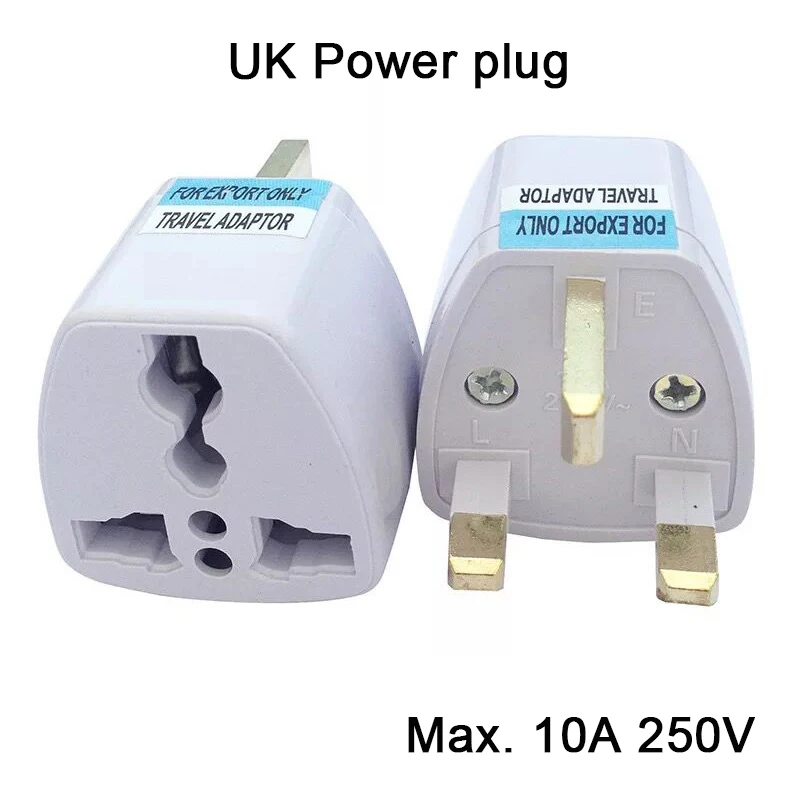 UK Power plug Штепсельная вилка переменного тока, универсальное зарядное устройство для путешествий в Великобритании, США, Австралии, ЕС - Цвет: UK Power plug