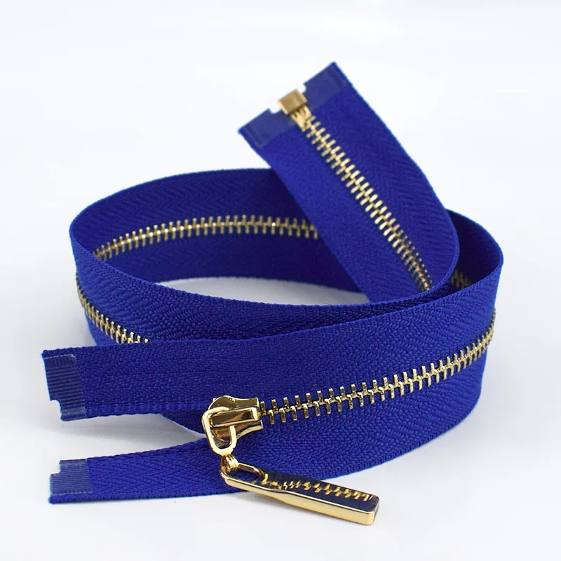 royal blue Meetee 5 шт. 40/70 см 3# металлические открытые молнии золотые зубы Декор молния Авто замок для шитья сумки куртка юбка одежда аксессуары - Цвет: royal blue