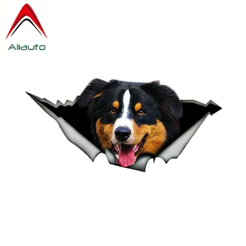 

Aliauto Black Tri Aussie Car Sticker Torn Metal Pet Decal Australian Shepherd Car Styling Waterproof Decals Vinyl,13cm*6cm