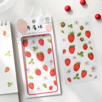 

2Sheets Cute Decor Stickers Kawaii Flowers Stickers PVC Adhesive Sticker For Kids Scrapbooking Diary Supplies Stationery