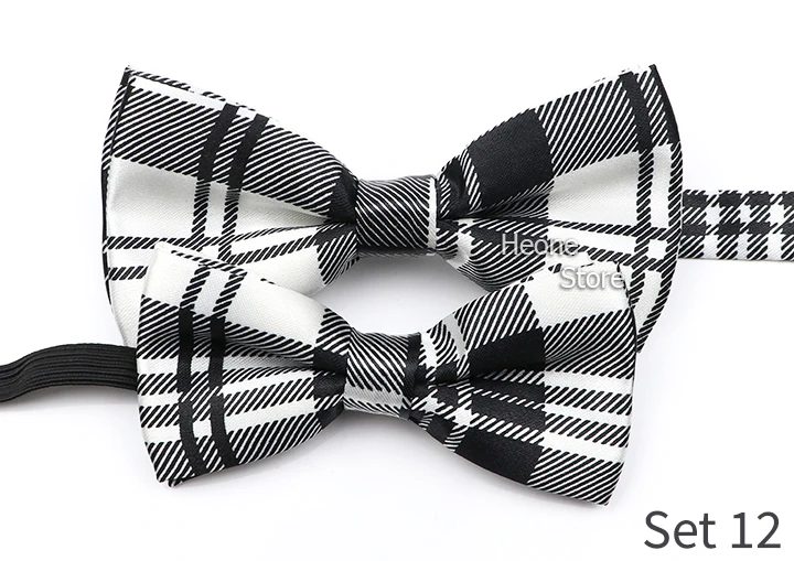 Männer der Musik Thema Bogen Krawatten Polyester Eltern-Kind Bowtie Set Klavier Stab Gitarre Stern Muster Herren Party Prom krawatte Zubehör – Detail 13