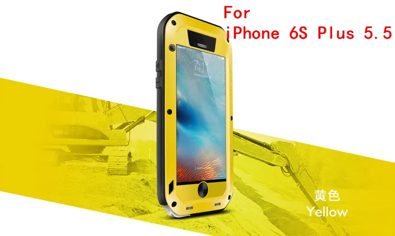 For iPhone 6s Plus 1 Love Mei мощный противоударный алюминиевый чехол для Apple iPhone 6 6S 4,7/6 Plus/6 S Plus 5,5 сверхмощное закаленное стекло Gorilla - Цвет: For iPhone 6s Plus 1