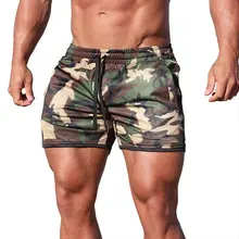 Летние Новые шорты для фитнеса, Модные дышащие быстросохнущие спортивные шорты для бодибилдинга, шорты для бега, облегающие шорты, камуфляжные спортивные штаны