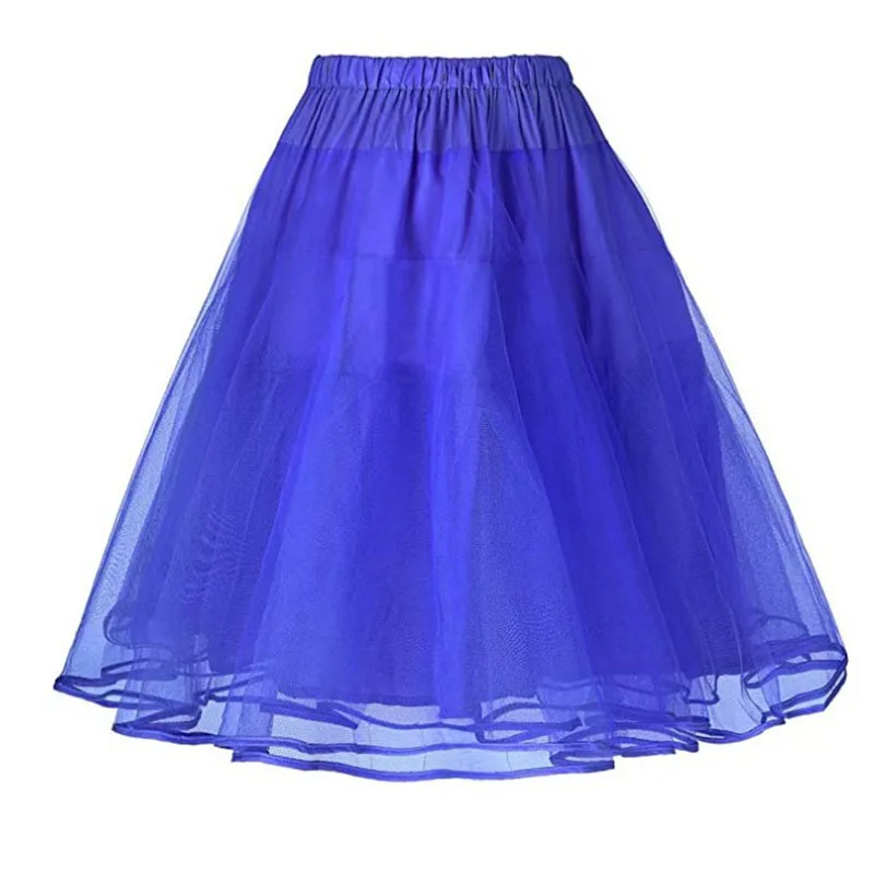 summer elegant lady multi-layer mesh skirt multi-color slim soft casual knee-length tulle skirt petticoat banquet party costume