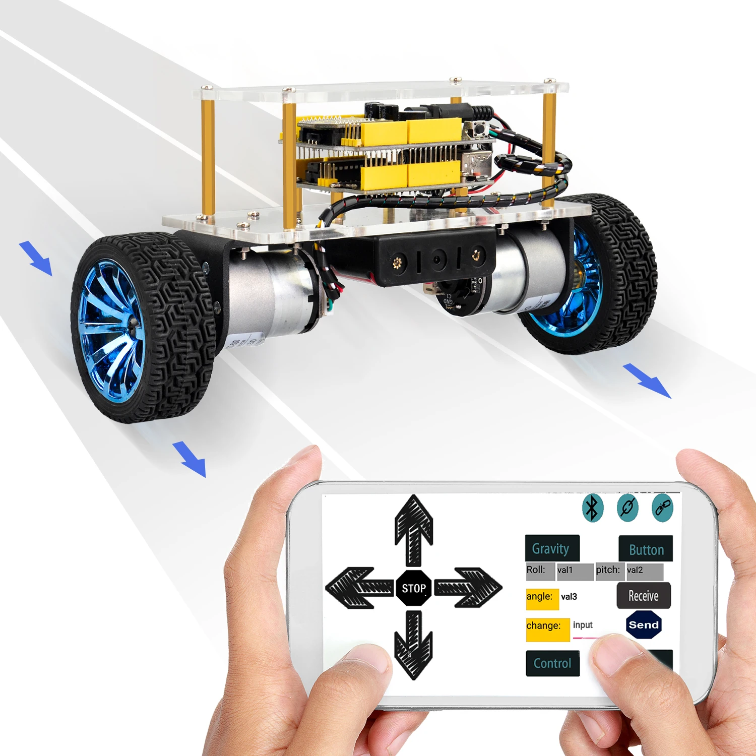 Keyestudio Self-Balancing Balance Robot Car Kit For Arduino Robot Self-balancing Car DIY Electronic Kit/STEM Kits Toys Kids