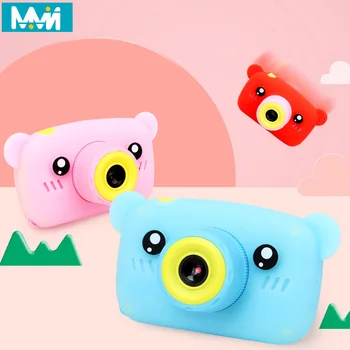 

Portable Children 1300W HD Digital Camera Cute Cartoon 2 Inches IPS Screen Mini Portable SLR Camera Toy Kid Gift